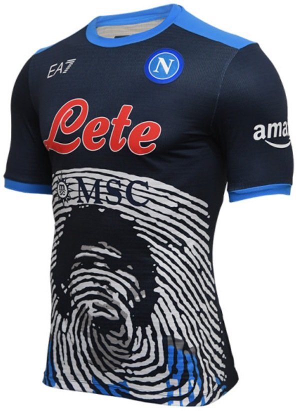 Camisa Napoli 2021 2022 EA7 oficial Maradona preta